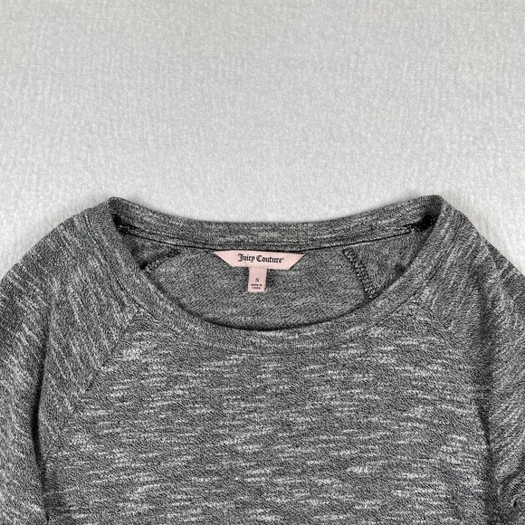 Juicy Couture Shirt Womens Small Gray Gather Knot Front Casual Long Sleeve Top - Picture 3 of 11